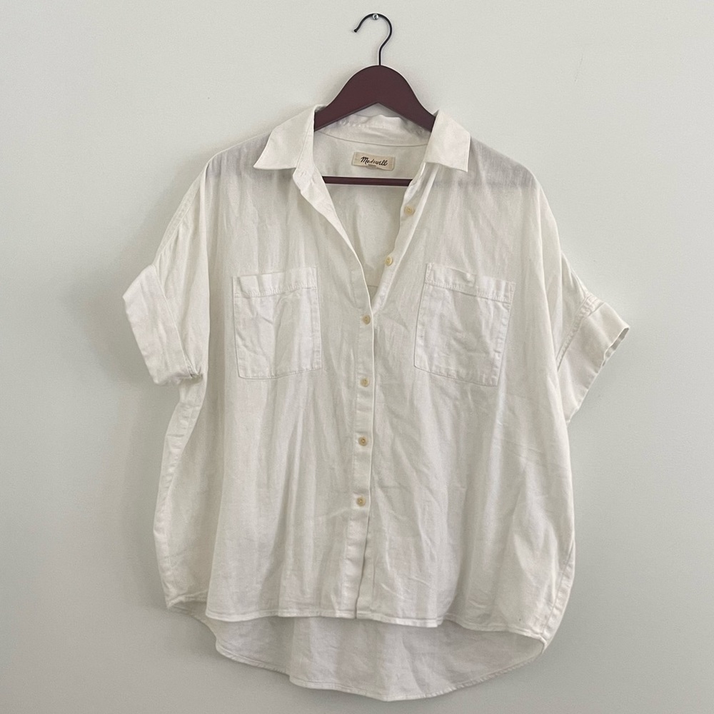 Madewell Courier Button-down Shirt, L, White